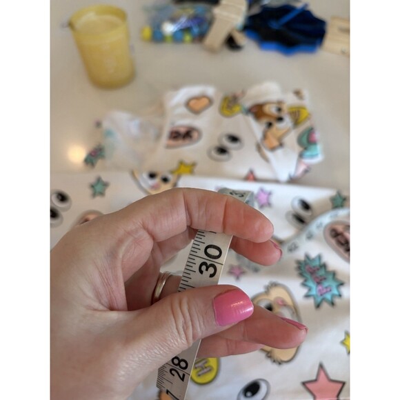 Disney Chip And Dale Women’s Pajama Set Size 1X NWT White Two Piece Organic Cott - Picture 10 of 10